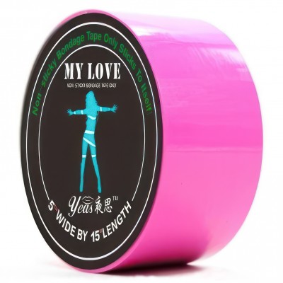 Розовая бондажная лента My Love 15 м Розовая бондажная лента My Love 15 м