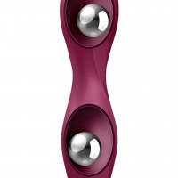 Фаллос Satisfyer Double Ball-R со смещенным центром тяжести красный 18 см
