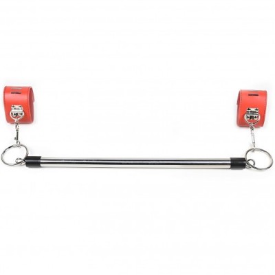 Бондажная распорка со съемными поножами красная