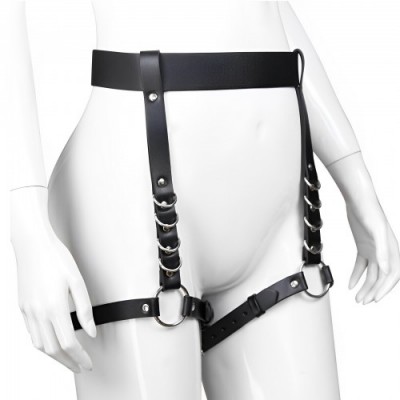 Бондажная сбруя черного цвета