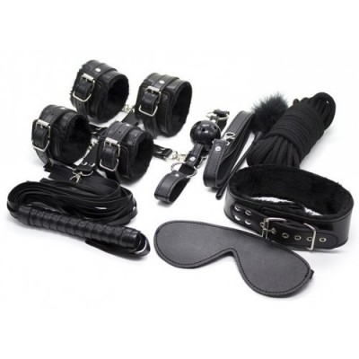 Черный БДСМ набор из 10 предметов Черный БДСМ набор из 10 предметов