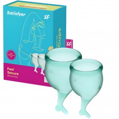Набор менструальных чаш Satisfyer Feel Secure зелёный Набор менструальных чаш Satisfyer Feel Secure зелёный