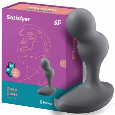 Анальный смарт-стимулятор с вибрацией Satisfyer Deep Diver Grey
