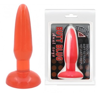 Анальная пробка на присоске красная Анальная пробка на присоске красная
