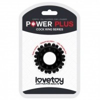 Черное эрекционное кольцо Power Plus Cock Ring