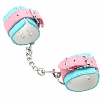 Розово-голубые наручники на цепочке Розово-голубые наручники на цепочке