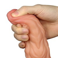 Фаллоимитатор с ярко выраженным рельефом и градиентом Lovetoy Silicone Cock 25 см
