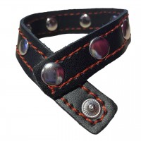 Кожаная утяжка на пенис с кнопками Кожаная утяжка на пенис с кнопками