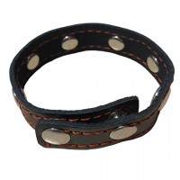 Кожаная утяжка на пенис с кнопками Кожаная утяжка на пенис с кнопками