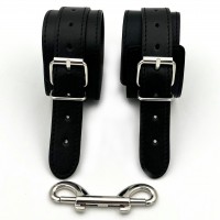 Поножи черные классические с карабином Поножи черные классические с карабином