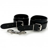 Поножи черные классические с карабином Поножи черные классические с карабином