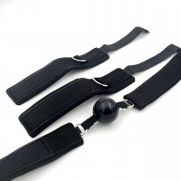 Бондажный набор фиксаторов для рук с кляпом Бондажный набор фиксаторов для рук с кляпом