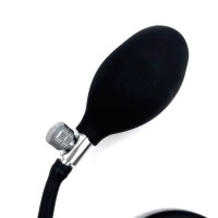 Расширяющаяся анальная пробка черная с грушей