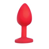 Красная силиконовая пробка с алым стразом S