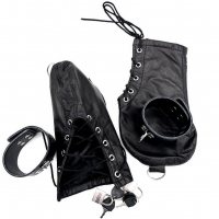 Чёрные бандажные наручники