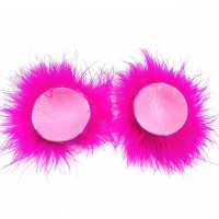 Розовые пэстисы для груди с пушком Розовые пэстисы для груди с пушком