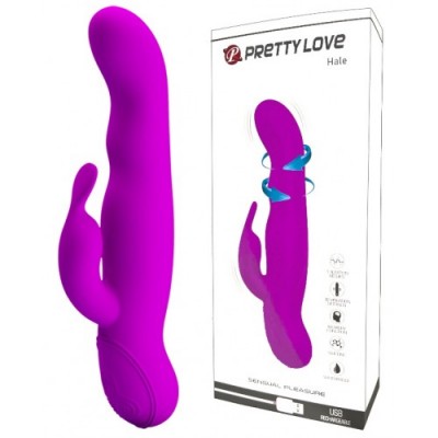 Вибратор Pretty Love Hale с клиторальным стимулятором и функцией ротации Вибратор Pretty Love Hale с клиторальным стимулятором и функцией ротации