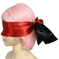 Черно-красная сатиновая маска-лента на глаза Черно-красная сатиновая маска-лента на глаза