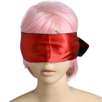 Черно-красная сатиновая маска-лента на глаза Черно-красная сатиновая маска-лента на глаза