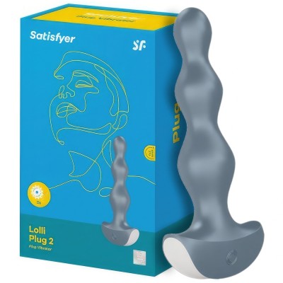 Анальная виброёлочка Satisfyer Lolli-Plug 2 серая