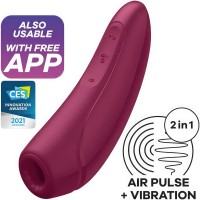 Вакуумный смарт-стимулятор клитора с вибрацией Satisfyer Curvy 1+ Rose Red