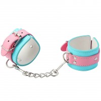 Розово-голубые наручники на цепочке Розово-голубые наручники на цепочке