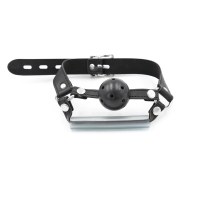 Двойной кляп-шар со сменным пластиковым трензелем