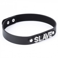Стильный черный чокер Slave