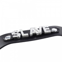 Стильный черный чокер Slave