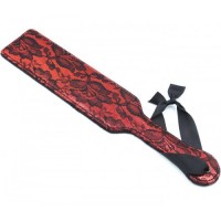 Пэдл красного цвета декорированный кружевом 37 см Пэдл красного цвета декорированный кружевом 37 см