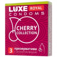 Презервативы с ароматом вишни Luxe Royal Cherry Collection 3 шт Презервативы с ароматом вишни Luxe Royal Cherry Collection 3 шт