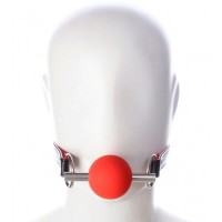 Красный кляп-шар из медицинского силикона Красный кляп-шар из медицинского силикона