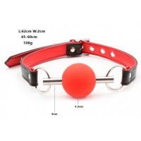 Красный кляп-шар из медицинского силикона Красный кляп-шар из медицинского силикона