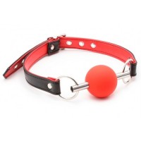 Красный кляп-шар из медицинского силикона Красный кляп-шар из медицинского силикона