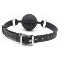 Кляп-шар из медицинского силикона черного цвета L Кляп-шар из медицинского силикона черного цвета L