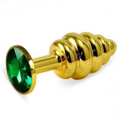 Анальная пробка Rosebud Classic S(Gold) зеленая