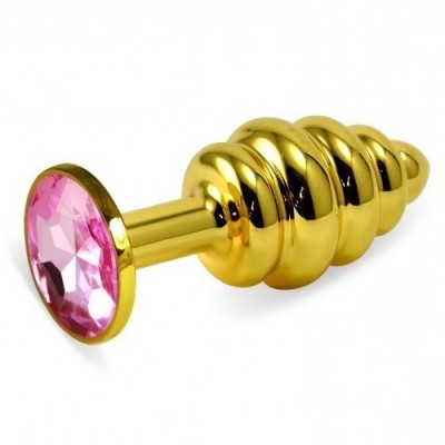 Анальная пробка Rosebud Classic S(Gold) розовая
