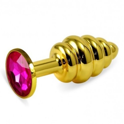 Анальная пробка Rosebud Classic S(Gold) фуксия