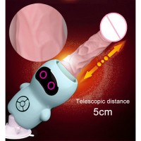 Компактная секс машина King на присоске бирюзовая Компактная секс машина King на присоске бирюзовая