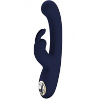 Перезаряжаемый вибратор с клиторальным стимулятором и LED-экраном Pretty Love Lamar синий