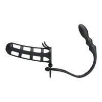 Насадка с ребристым анальным плагом Насадка с ребристым анальным плагом