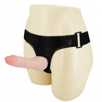 Страпон на трусиках с насадкой из киберкожи 17 см Страпон на трусиках с насадкой из киберкожи 17 см