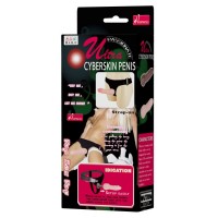 Страпон на трусиках с насадкой из киберкожи 17 см Страпон на трусиках с насадкой из киберкожи 17 см