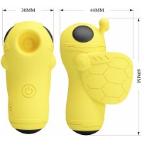 Вакуумный мини-стимулятор на палец Baile - Pretty Love - Magic Bee, перезаряжаемый, желтый