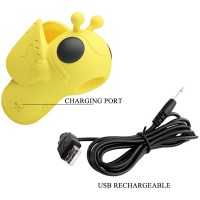 Вакуумный мини-стимулятор на палец Baile - Pretty Love - Magic Bee, перезаряжаемый, желтый