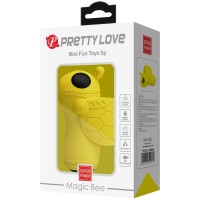 Вакуумный мини-стимулятор на палец Baile - Pretty Love - Magic Bee, перезаряжаемый, желтый