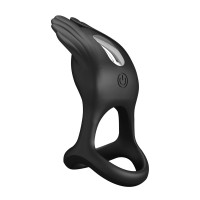 Эрекционное кольцо на пенис Pretty Love Vibration Penis Ring SILAS, черное