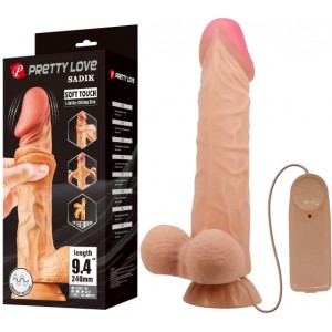 Вибратор с эффектом скользящей кожи  Pretty Love 24 см