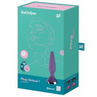 Анальная вибропробка Satisfyer Plug-ilicious 1 фиолетовый