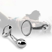 Aнальная втулка серебристая Medium Luxury Metal Butt Plug